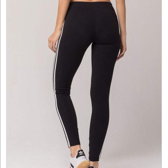 ADIDAS LEGGINGS TREFOIL BLACK/WHITE LEGGINGS - Picture 5 of 16